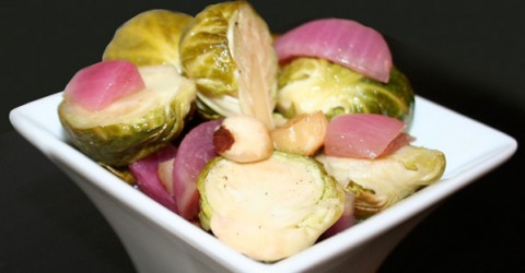 Maple Hazelnut Brussels Sprouts