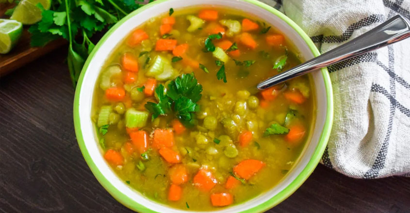 Pressure Cooker Split Pea Soup - Plant-Based Diet Recipe 