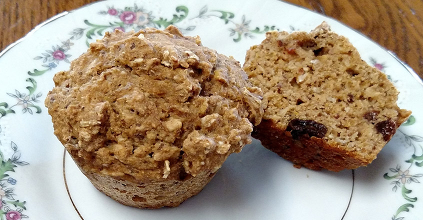 Muffins de avena y manzana