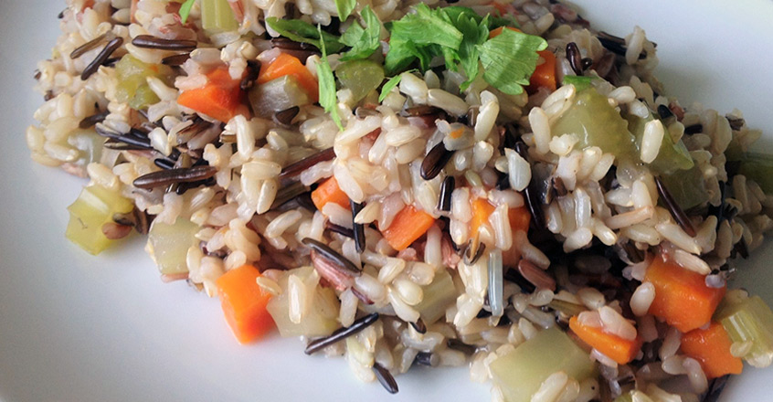 Sencillo pilaf de arroz salvaje