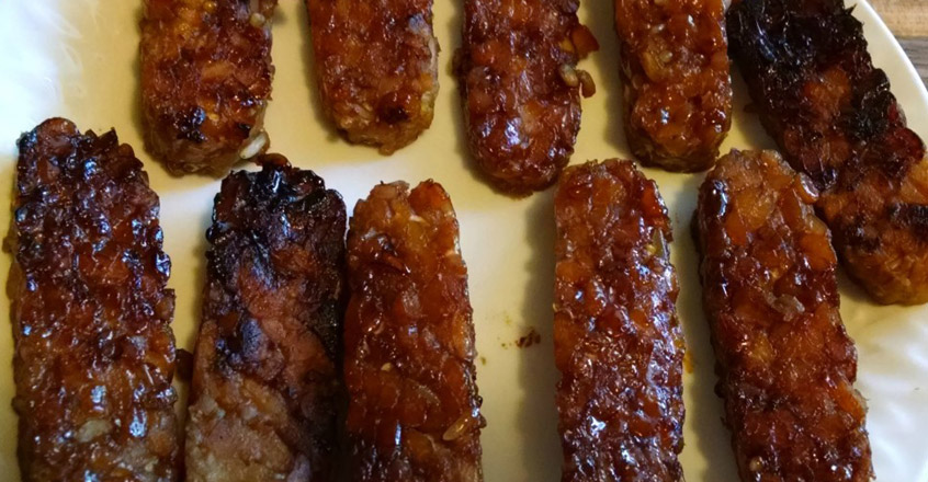 Tempeh de “tocino” ahumado