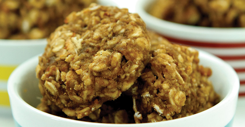 Galletas de banano y mantequilla de maní