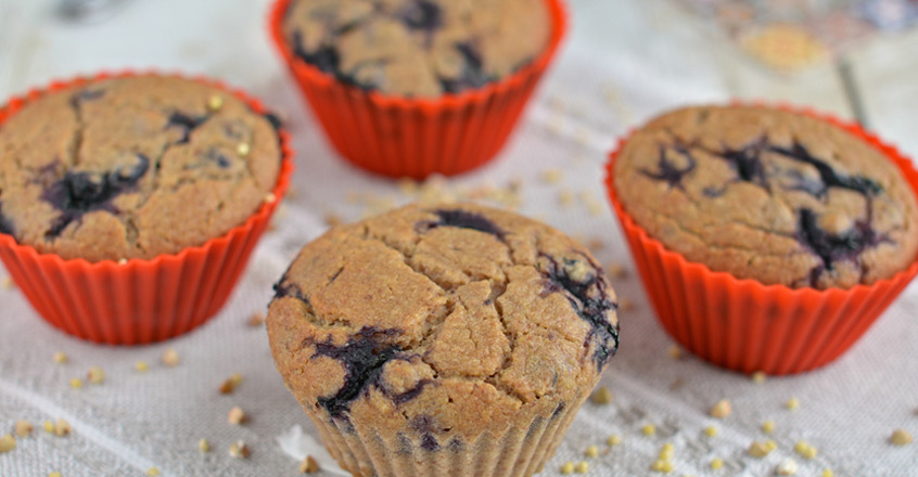 Muffins de arándanos azules
