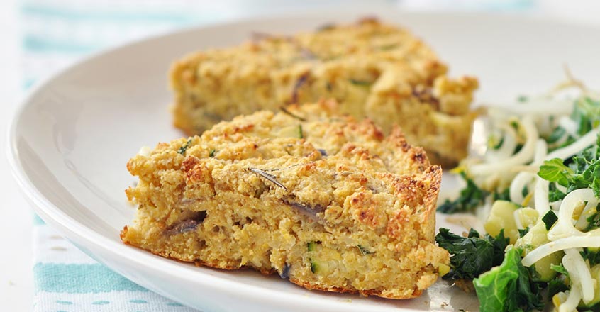 Quiche de garbanzo y coliflor