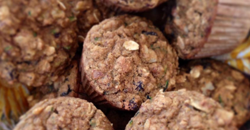 Muffins de calabacín y avena