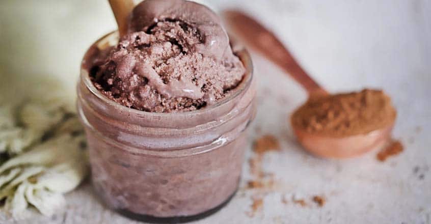 Helado vegano de chocolate