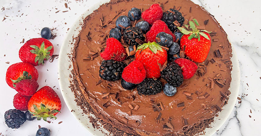 Cheesecake de chocolate vegano