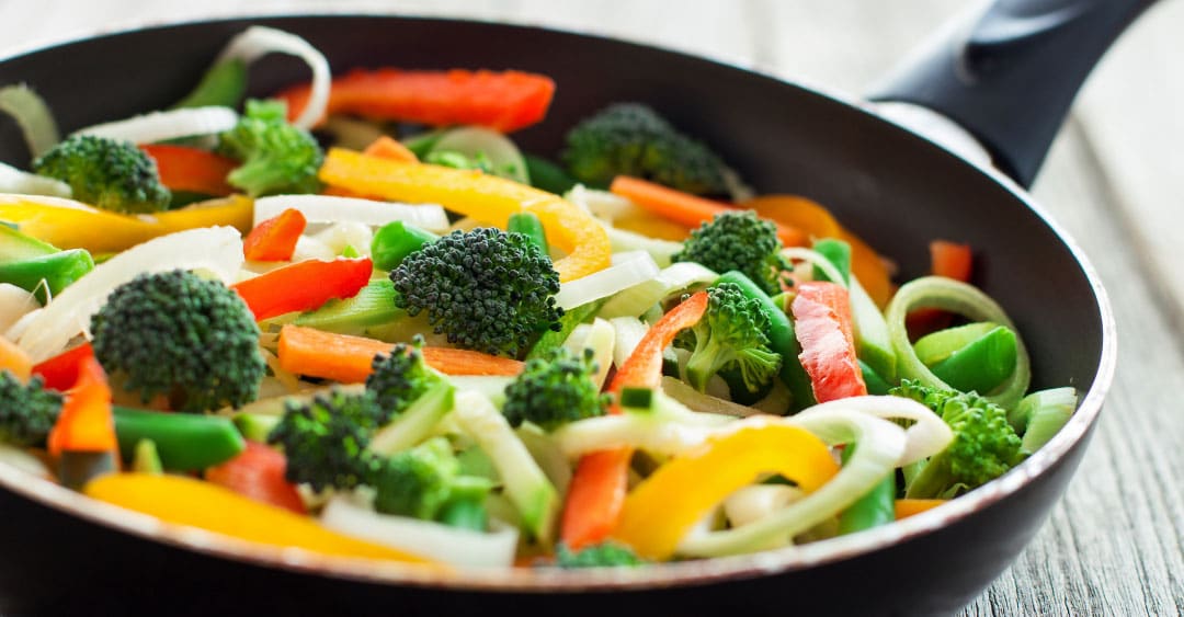 Vegetable stir fry without oil